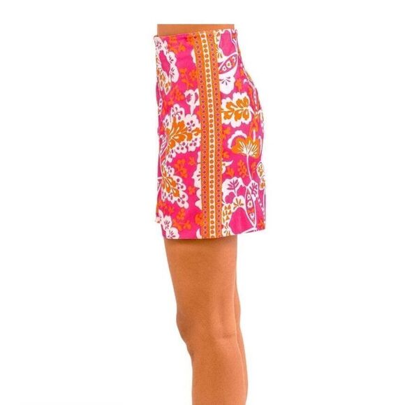 NWT Gretchen Scott Shorty Short Flora pink Orange high rise medium m - Picture 3 of 6